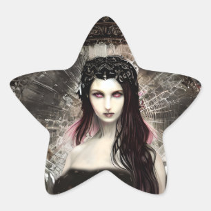 Fallen Angel   Dark Art  Star Sticker