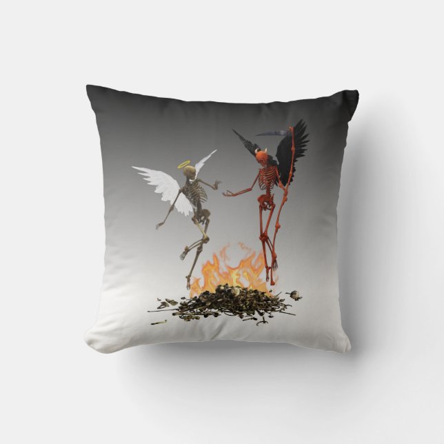 Fallen Angel Demon Devil Halloween  Cushion (Front)