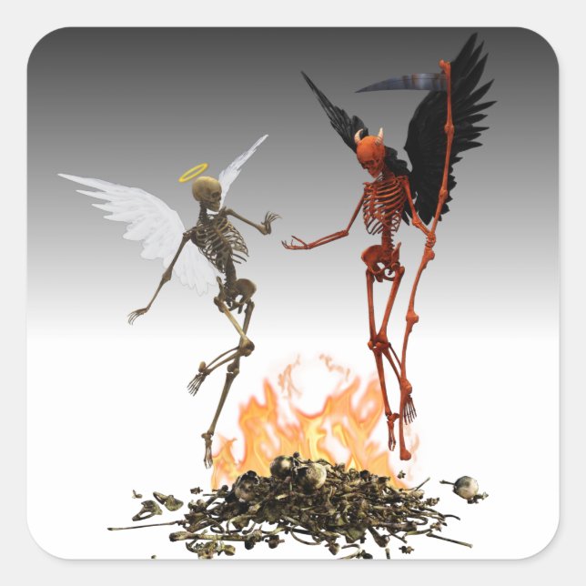 Fallen Angel Demon Devil Halloween  Square Sticker (Front)