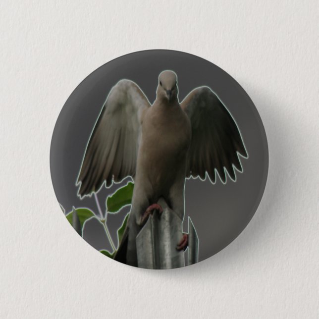 Fallen Angel Dove Button (Front)