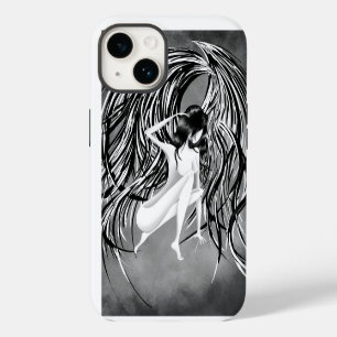 Fallen Angel Grey Monochrome iPhone 14 Case