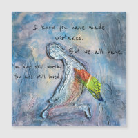 Fallen Angel Surreal Art Comfort Magnetic Card