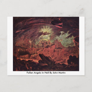 Fallen Angels In Hell By John Martin Postcard