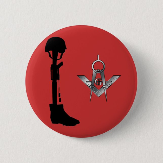 Fallen Brother Mason 6 Cm Round Badge (Front)