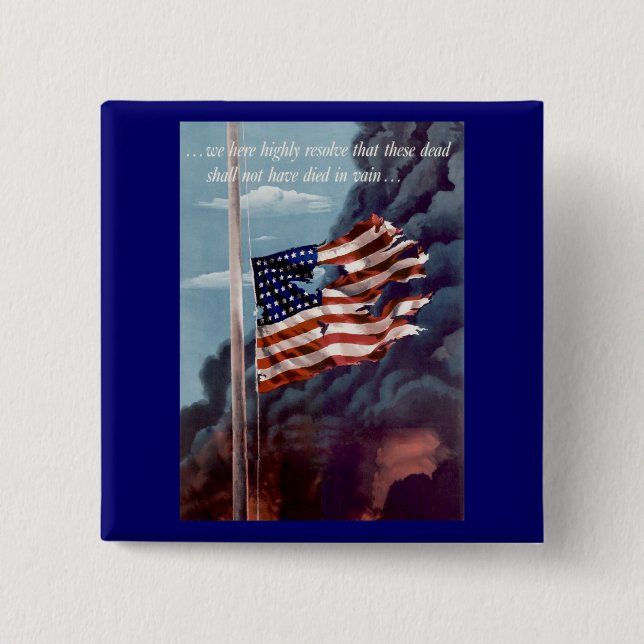 Fallen but Not Forgotten 15 Cm Square Badge (Front)