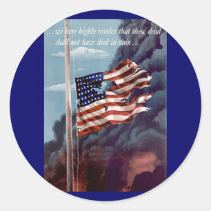 Fallen But Not Forgotten Classic Round Sticker