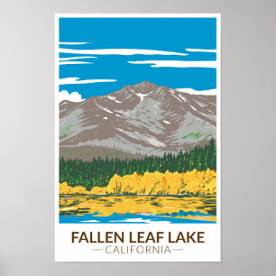 Fallen Leaf Lake California Vintage Poster