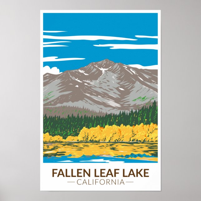 Fallen Leaf Lake California Vintage  Poster (Front)