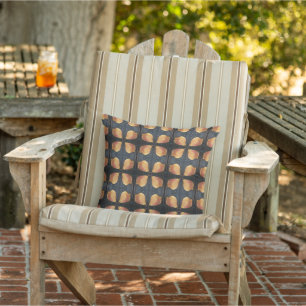 Fallen Leaf Pattern with Nailheads Cushion