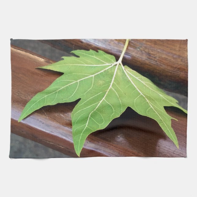 fallen leaf tea towel (Horizontal)