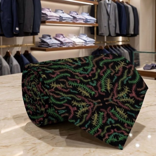 Fallen Leafy Repeating Pattern With Autumn Colours Tie (Creator Uploaded)