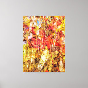Fallen Leaves Abstract Canvas Print