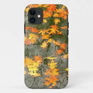 fallen leaves in rain iPhone 11 case