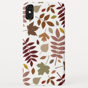 Fallen Leaves Lg Pattern Fall Colours on White Case-Mate iPhone Case