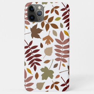 Fallen Leaves Lg Pattern Fall Colours on White Case-Mate iPhone Case