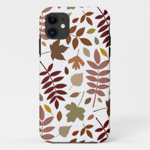 Fallen Leaves Lg Pattern Fall Colours on White Case-Mate iPhone Case