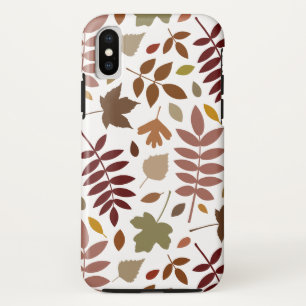 Fallen Leaves Lg Pattern Fall Colours on White Case-Mate iPhone Case