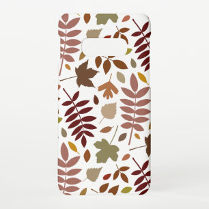 Fallen Leaves Lg Pattern Fall Colours on White Samsung Galaxy Case