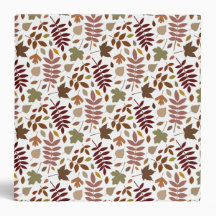 Fallen Leaves Pattern Fall Colours on White