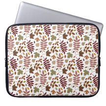 Fallen Leaves Rpt Pattern Fall Colours on White