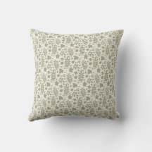 Fallen Leaves Sml Pattern Green on Cream