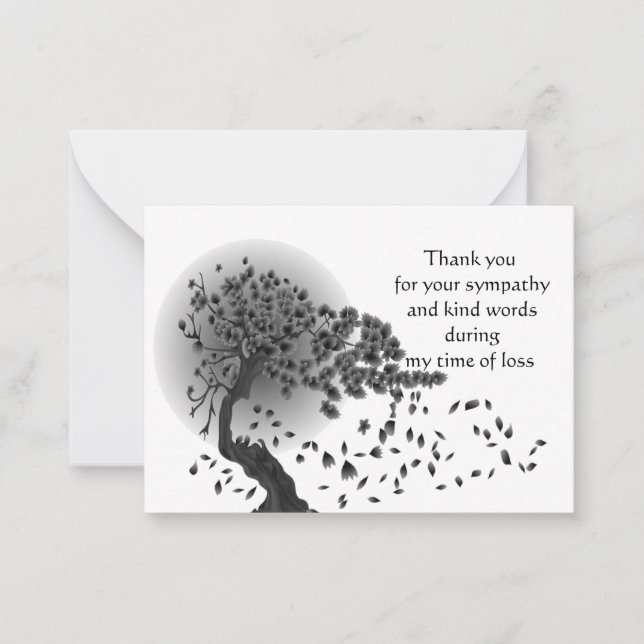 Fallen Leaves Thank You Card (Front)