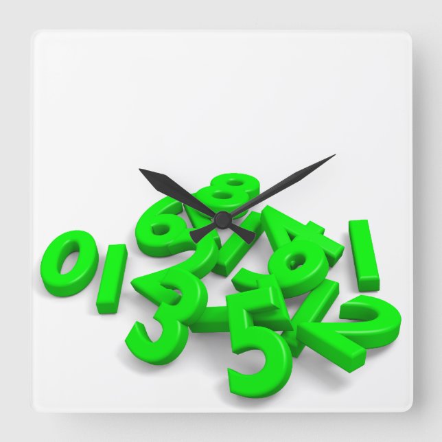 Fallen numbers Wall Clock (Front)