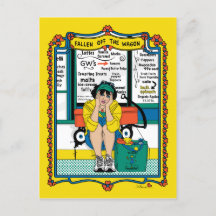 Fallen Off The Wagon_B_ Postcard