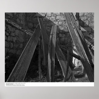 Fallen Roof Boards near Old Kilns, 1963 Poster