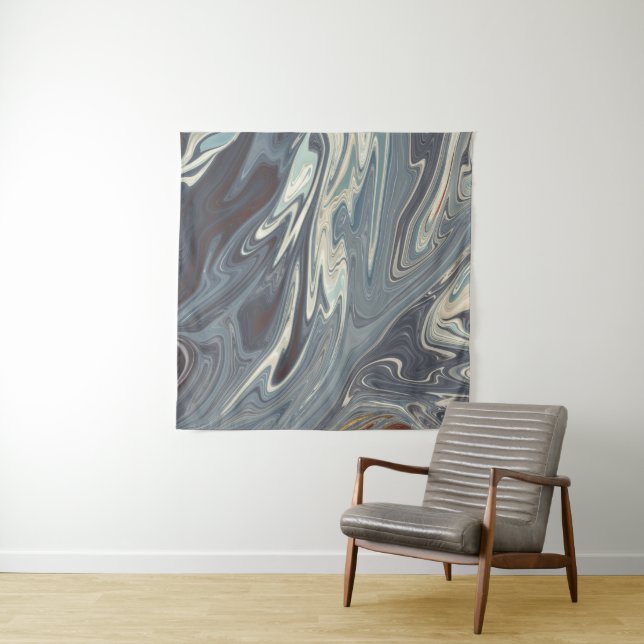 Fallen Waves Art | Best modern abstract painting Tapestry (In Situ)
