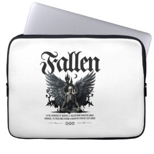 Fallen Wings: Skeleton Elegance for Your Electroni Laptop Sleeve