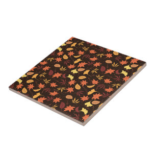 Falling Autumn Leaves - Beautiful Season Tile