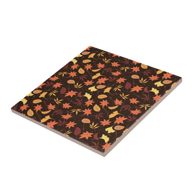 Falling Autumn Leaves - Beautiful Season Tile (Side)