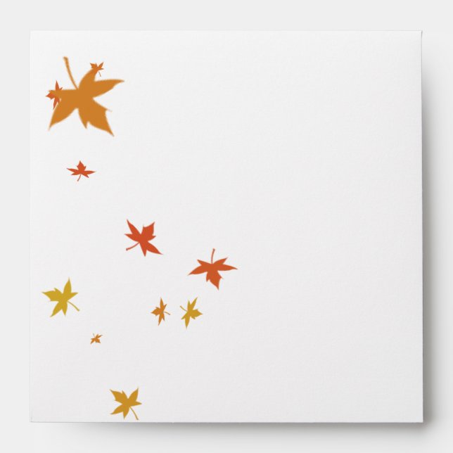 Falling Autumn Leaves Custom Envelope (Front)