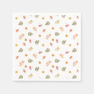 Falling Autumn Leaves Napkin