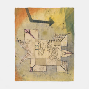 Falling Bird Paul Klee 1919 Fleece Blanket