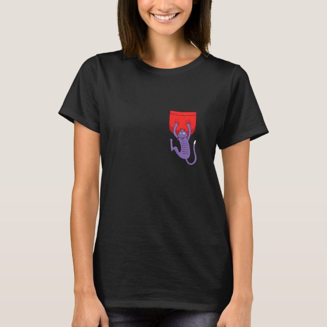 Falling Cat Pocket T-Shirt (Front)