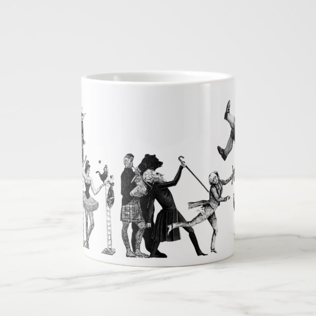 Falling Circus Large Coffee Mug (Front)