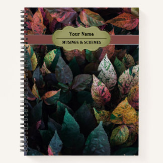 Falling Colourful Autumn Leaves Notebook