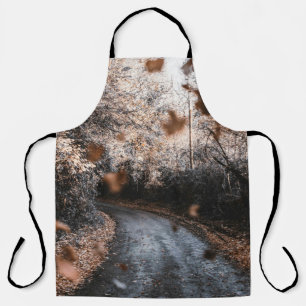 FALLING DRIED LEAVES APRON