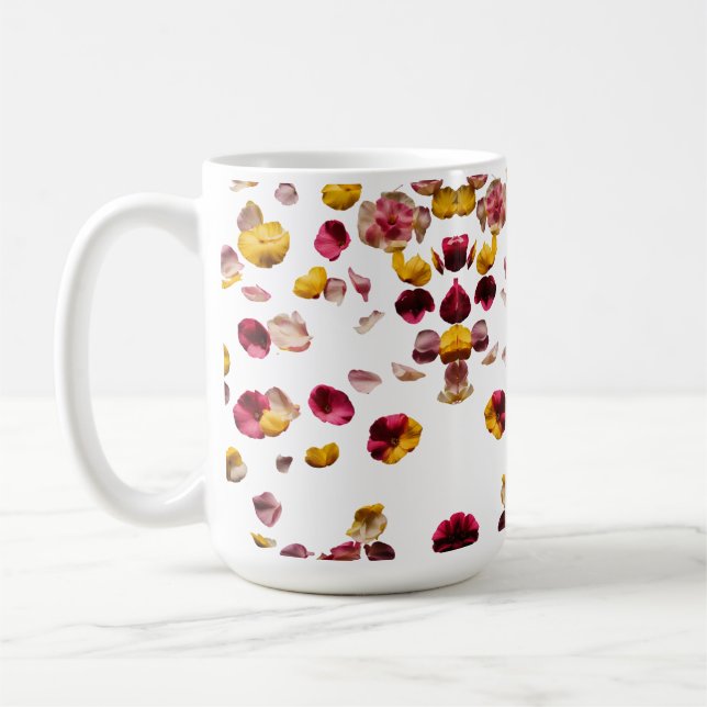 Falling Flower Petals – Classic Mug 15 oz (Left)