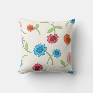 falling flowers cushion