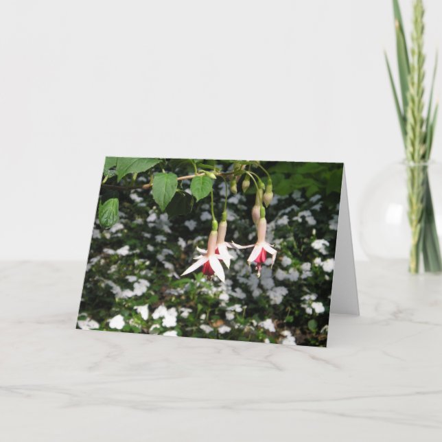 Falling Flowers Greeting Card (Front)