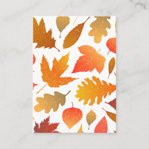 Falling for Autumn – Cosy Leaf Pattern Calling Card