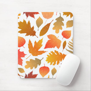 Falling for Autumn – Cosy Leaf Pattern Mouse Pad