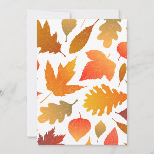 Falling for Autumn – Cosy Leaf Pattern Thank You Card