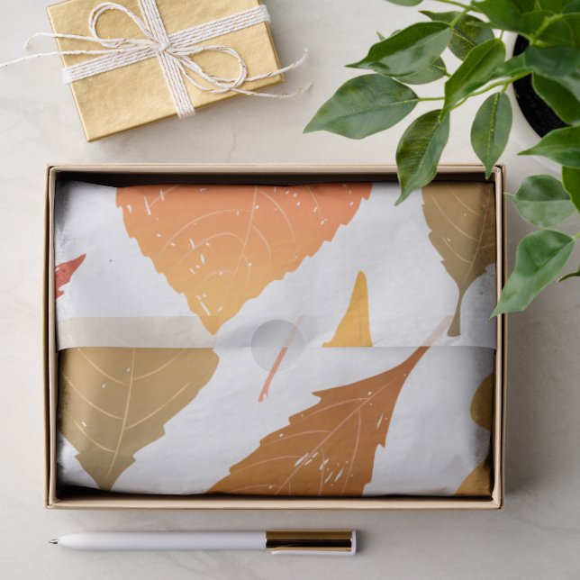 Falling for Autumn – Cosy Leaf Pattern Tissue Paper (Gift)