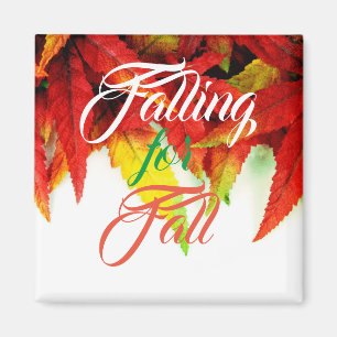 Falling for fall autumn maple leaves magnet