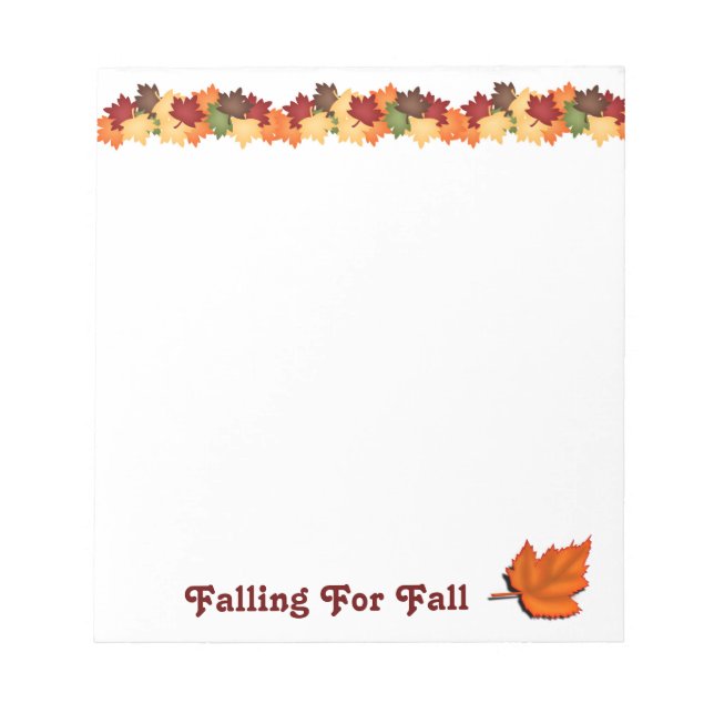 Falling For Fall Notepad (Front)