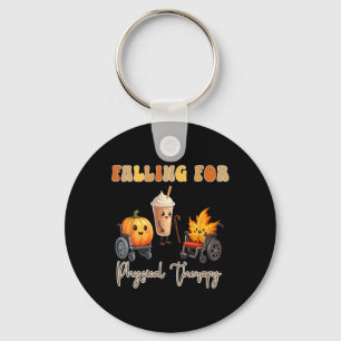 Falling For Physical Therapy Thanksgiving Pumpkin Key Ring